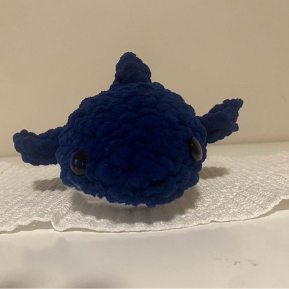 Handmade Other - Blue crochet shark stuffed animal